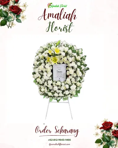 Krans Bunga Duka Cita di Gayamharjo